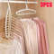 Foldable Multi-Hole Clothes Hanger, Non-Slip Space Saving Storage Rack for Wardrobe, Jeans, Trousers & Scarf Organizer