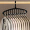 Foldable Multi-Hole Clothes Hanger, Non-Slip Space Saving Storage Rack for Wardrobe, Jeans, Trousers & Scarf Organizer