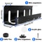 No Drill Under Desk Cable Management Tray, Heavy-Duty Steel Wire Organizer & Desk Cord Organizer for Clutter-Free Works