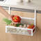 Under Cabinet Basket, Pullout Drawer Hanging Rack for Kitchen Storage Space-Saving Sliding Organizer for Tissue, Cup