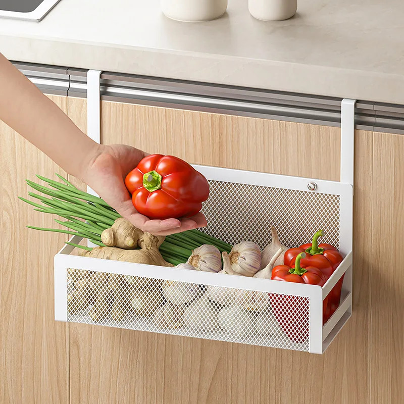 Under Cabinet Basket, Pullout Drawer Hanging Rack for Kitchen Storage Space-Saving Sliding Organizer for Tissue, Cup