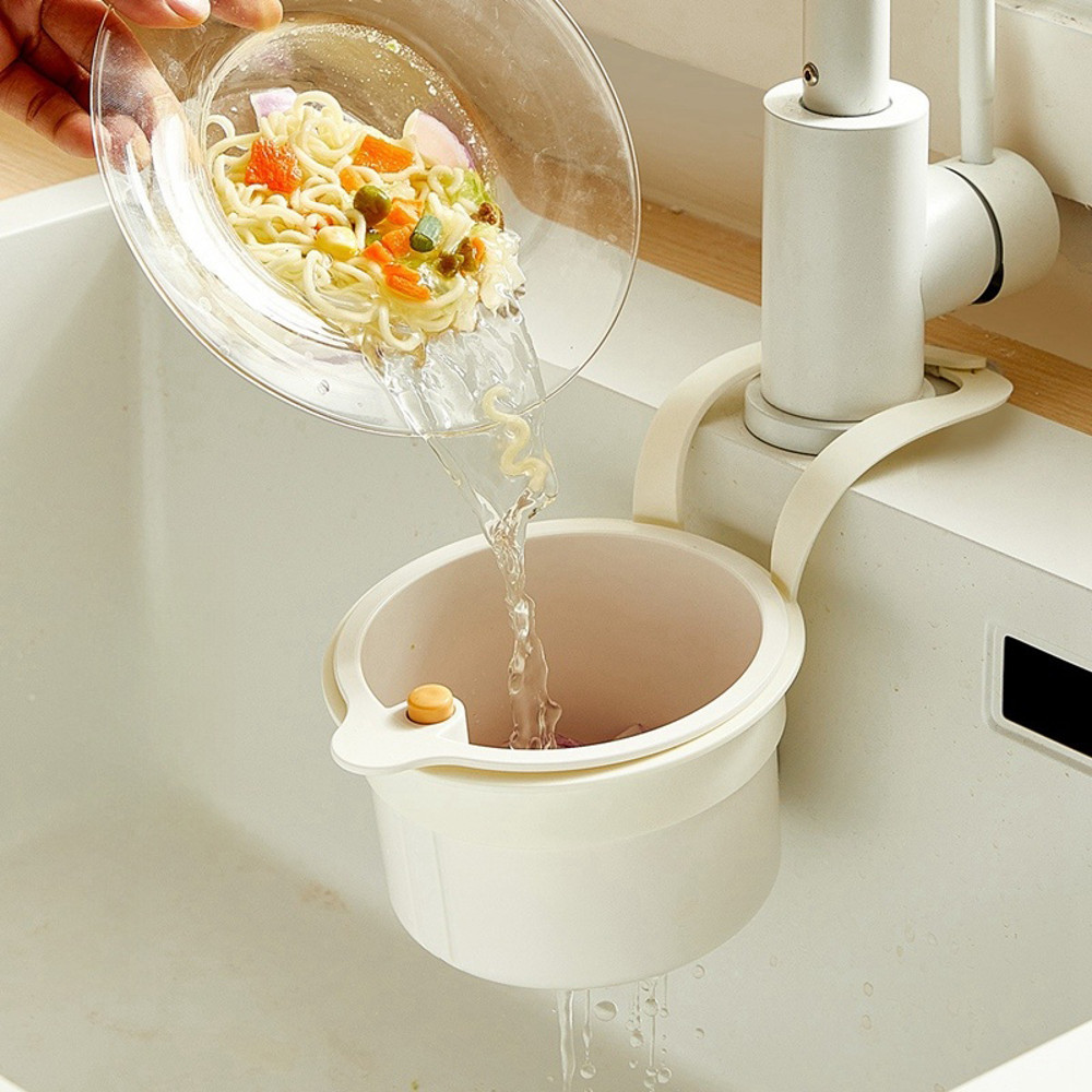 Adjustable Sink Filter Strainer Basket, Hanging Drain Basket for Kitchen, Quick-Draining Food Scrap Catcher & Organizer