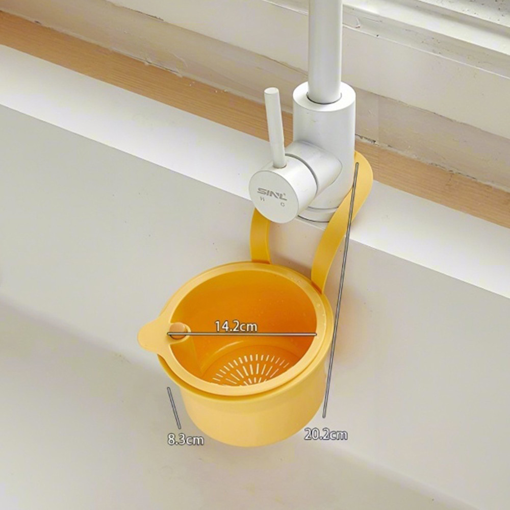 Adjustable Sink Filter Strainer Basket, Hanging Drain Basket for Kitchen, Quick-Draining Food Scrap Catcher & Organizer