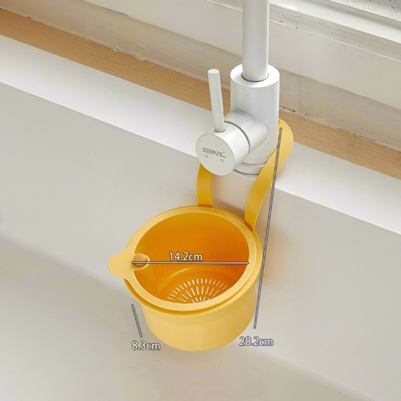 Adjustable Sink Filter Strainer Basket, Hanging Drain Basket for Kitchen, Quick-Draining Food Scrap Catcher & Organizer