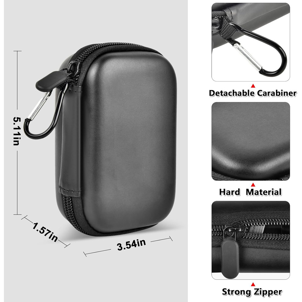 Carrying Case for Samsung T9 Portable, Shockproof Protective Storage Holder for USB External Solid State Drive, Cable