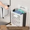 Large Folding Storage Basket, Wall-Mounted & Portable Hamper with Removable Liner Bag, Space-Saving Fabric Laundry