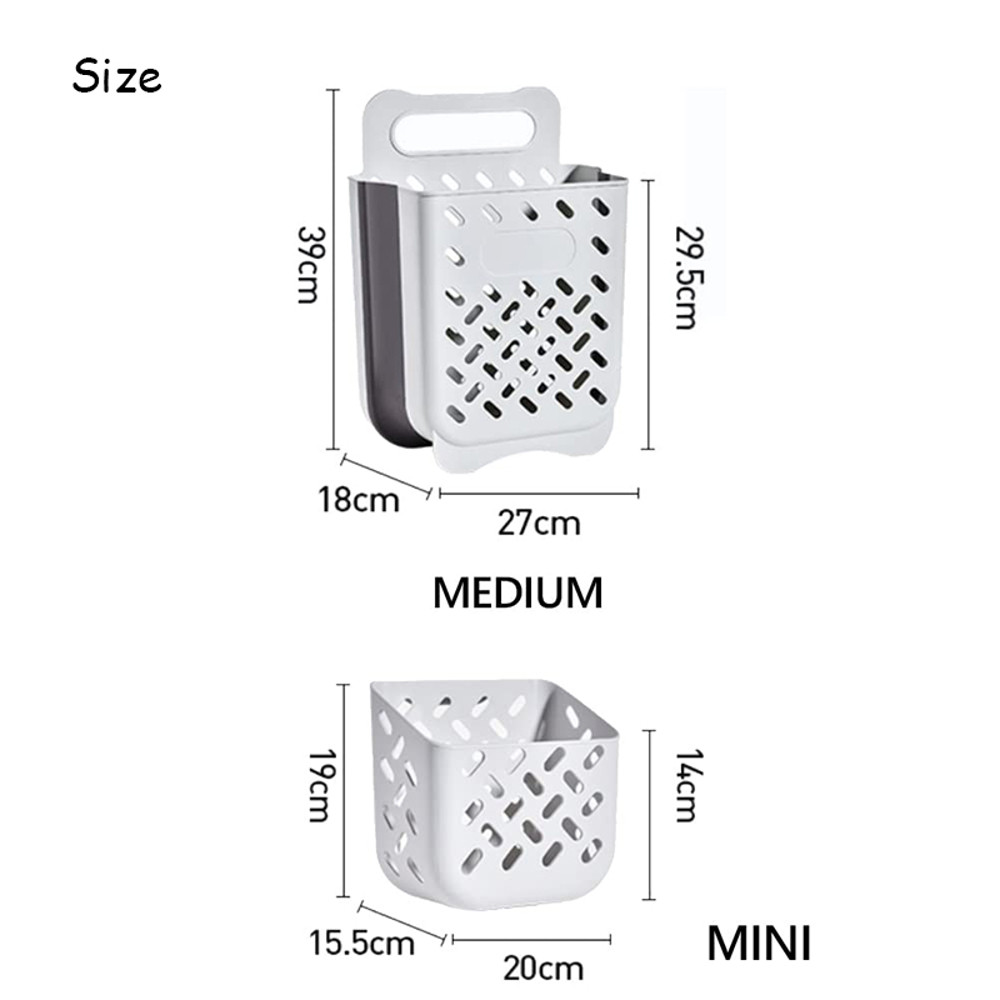 Large Folding Storage Basket, Wall-Mounted & Portable Hamper with Removable Liner Bag, Space-Saving Fabric Laundry