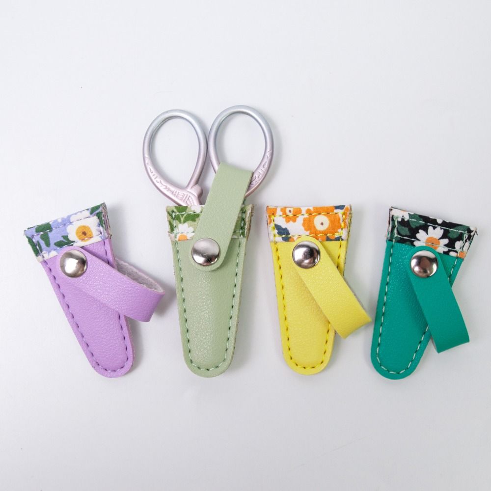 Premium Leather Embroidery Scissors Sheath, Protective Cover for Dead Skin Tweezers, Sewing Scissors, Durable Household