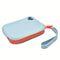 1Pcs Silicone Storage Bag, Portable Zipper Colorblock Bag Lightweight Clutch Bag with Wristband, Waterproof Hand Comfort