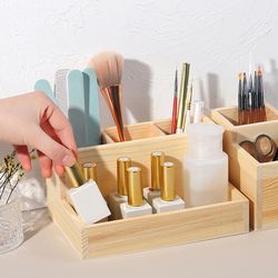 durable nail drill machine bits wooden holder, organizer box for nail training, nail art accessories & diy manicure tool
