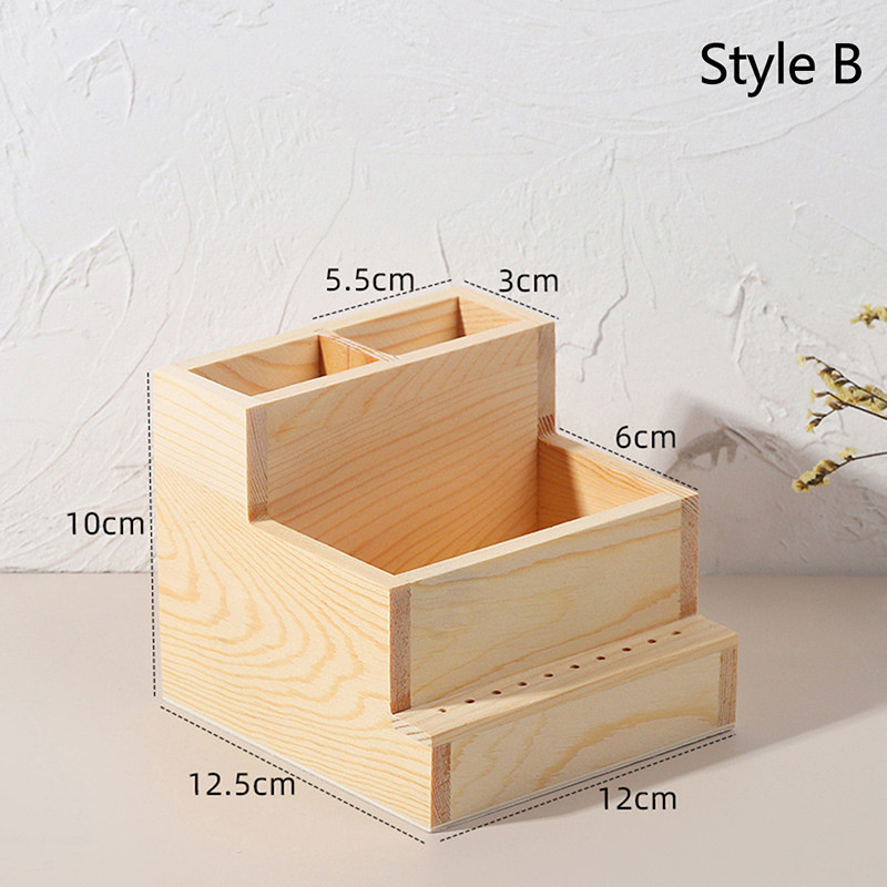 Durable Nail Drill Machine Bits Wooden Holder, Organizer Box for Nail Training, Nail Art Accessories & DIY Manicure Tool