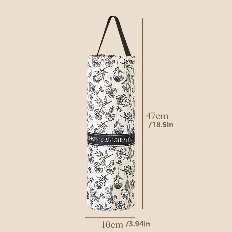 Cartoon Pattern Grocery Bag Holder, Wall-Mounted Bottom Opening Garbage Bag Organizer, Large Space-Saving Trash Bag