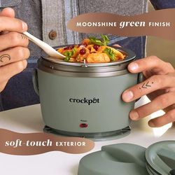 good portable electric lunch box, 20-ounce food warmer in moonshine green spill-free, travel-friendly, on-the-go meals