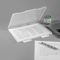 Multi-layer Portable File Box, A4 Plastic PP File Box, Waterproof Contract Storage Box with Transparent Design
