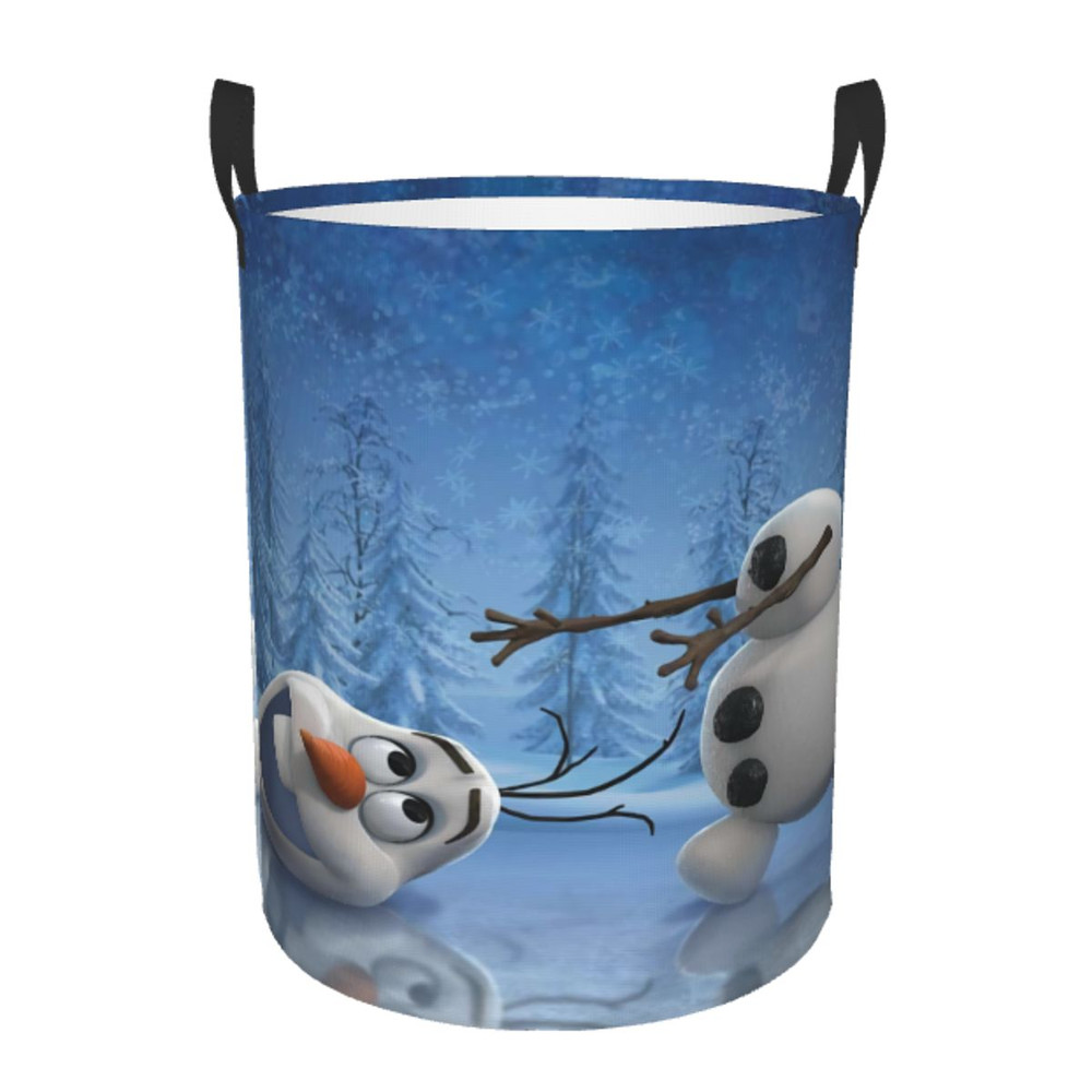 Frozen Princess Collapsible Laundry Basket, Custom Kids Clothes Hamper for Nursery Durable & Waterproof Toys Storage Bag