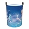 Frozen Princess Collapsible Laundry Basket, Custom Kids Clothes Hamper for Nursery Durable & Waterproof Toys Storage Bag