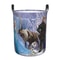 Frozen Princess Collapsible Laundry Basket, Custom Kids Clothes Hamper for Nursery Durable & Waterproof Toys Storage Bag