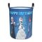 Frozen Princess Collapsible Laundry Basket, Custom Kids Clothes Hamper for Nursery Durable & Waterproof Toys Storage Bag