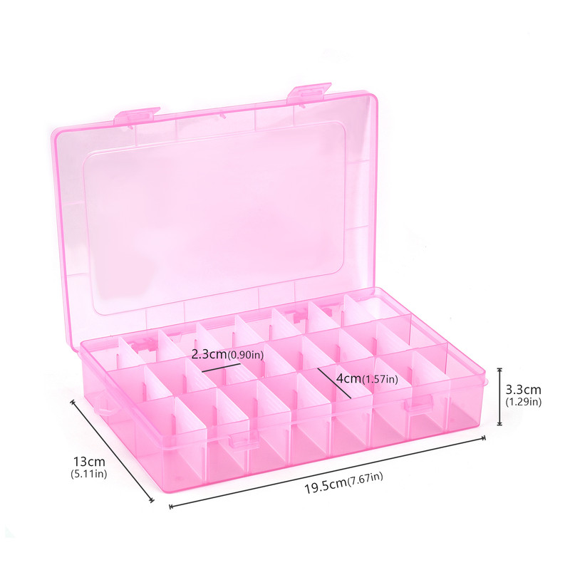 Sewing Thread Storage Box, Spool, Bobbin Organizing Case with Carrying Handle, Craft Thread Holder for Needlework Sewing