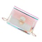 Transparent PVC Bag Fashion Shoulder Bag for Travel, Makeup Waterprof Buckle Closure Pouch with Electroplated Metal Lock