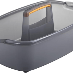 large cleaning caddy for cleaning supplies with handle, portable plastic tote organizer for shower, bathroom kitchen