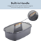 Large Cleaning Caddy for Cleaning Supplies with Handle, Portable Plastic Tote Organizer for Shower, Bathroom Kitchen