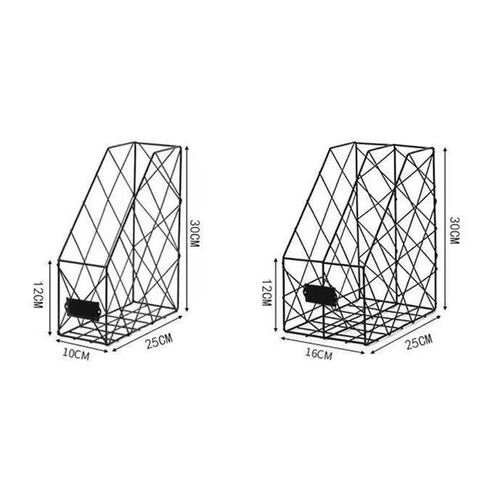 Vertical Mesh Metal Desktop File Shelf, High Appearance Wrought Iron File Holder, Multifunction Magazine Storage Rack