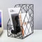 Vertical Mesh Metal Desktop File Shelf, High Appearance Wrought Iron File Holder, Multifunction Magazine Storage Rack