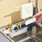 Telescopic Sink Shelf, Expandable Kitchen Sink Organizer, Soap Sponge Holder, Drain Rack, Space-Saving Storage Basket