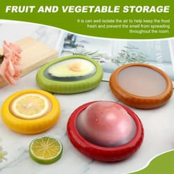 silicone fruit, vegetable fresh-keeping box, portable, stackable, leak proof food storage container set for longer fresh