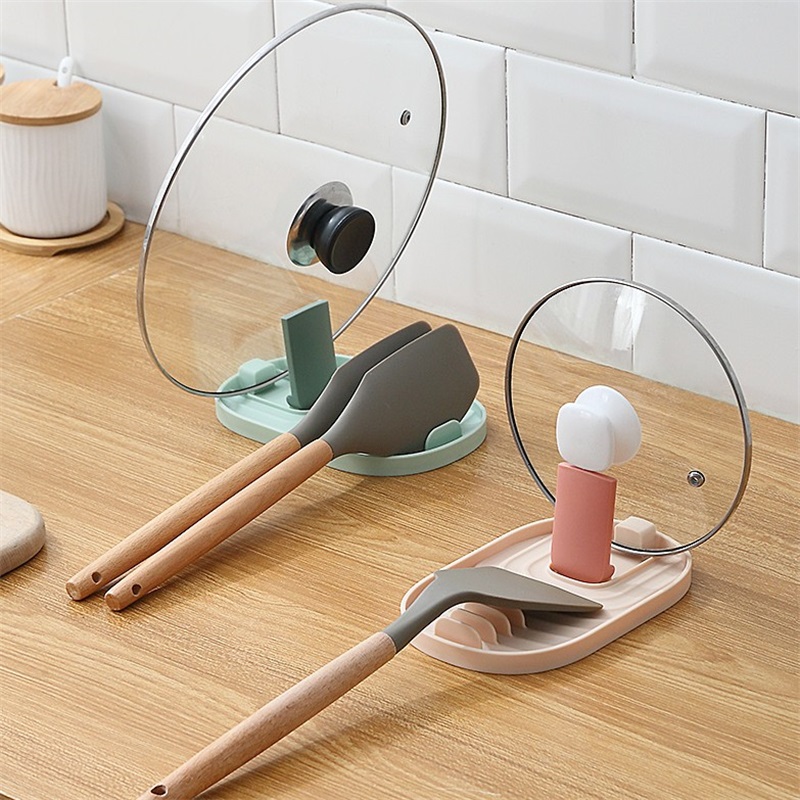 Heat-Resistant Plastic Spoon Holder, Kitchen Utensil Storage Shelf for Spatulas Ladles, Foldable Kitchen Accessory