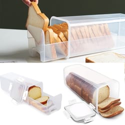 clear airtight bread box, tall bread loaf container for homemade bread, sandwich bread holder, kitchen storage saver