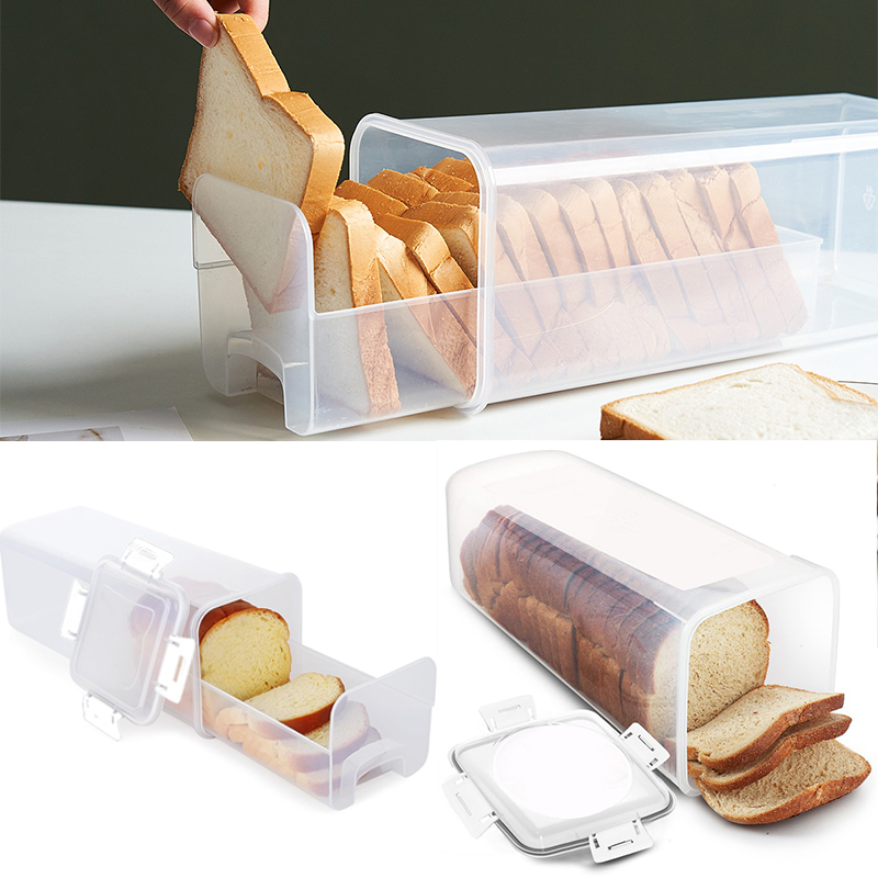 Clear Airtight Bread Box, Tall Bread Loaf Container for Homemade Bread, Sandwich Bread Holder, Kitchen Storage Saver