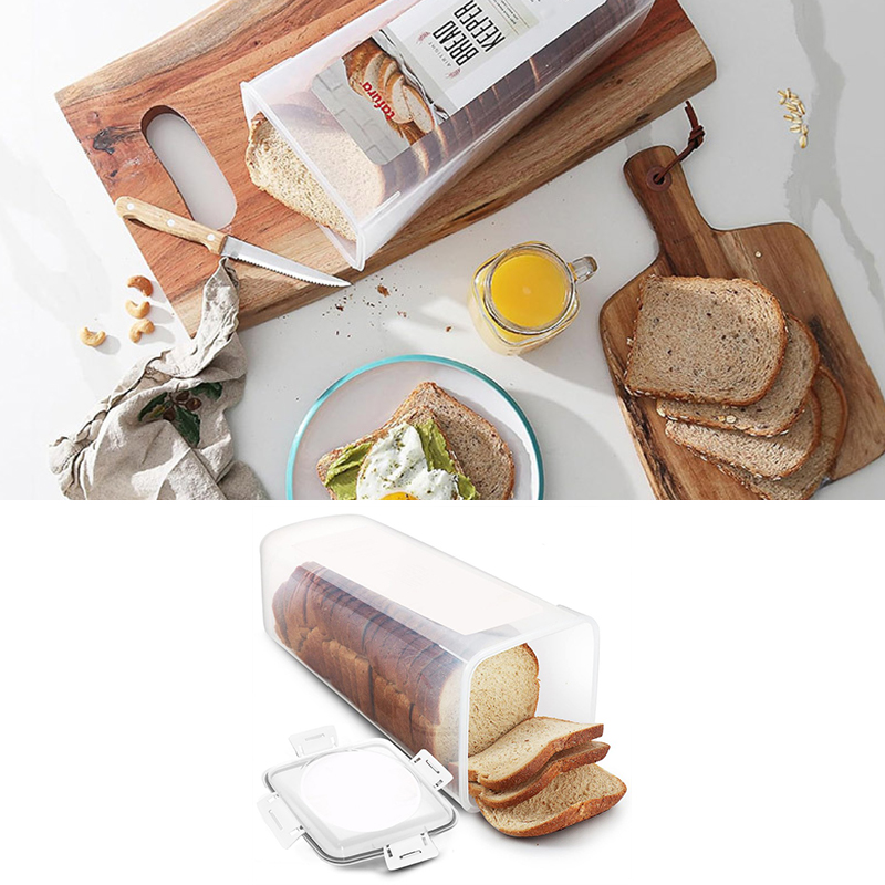 Clear Airtight Bread Box, Tall Bread Loaf Container for Homemade Bread, Sandwich Bread Holder, Kitchen Storage Saver