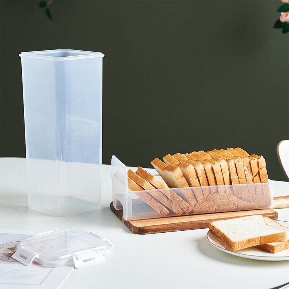 Clear Airtight Bread Box, Tall Bread Loaf Container for Homemade Bread, Sandwich Bread Holder, Kitchen Storage Saver