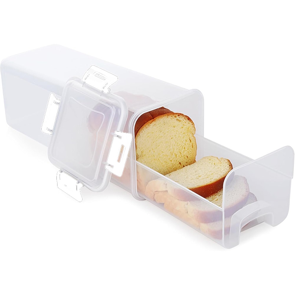 Clear Airtight Bread Box, Tall Bread Loaf Container for Homemade Bread, Sandwich Bread Holder, Kitchen Storage Saver