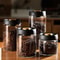 Coffee Beans Vacuum Sealed Tank, Airtight Glass Food Storage Jar for Household Kitchen Moisture-Proof, Air Extraction