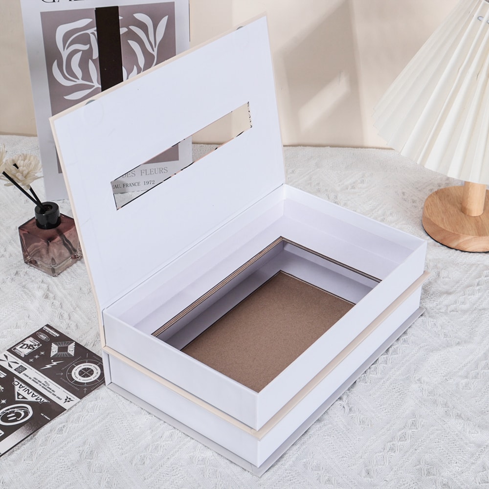 Luxury Book Style Tissue Box Cover, Elegant Napkin Holder Case for Home, Hotel, Office Decor