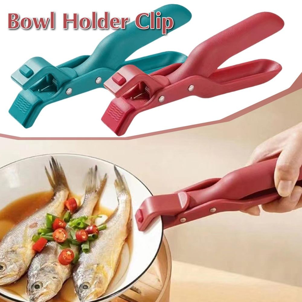 Anti-Scalding Dish Plate Gripper Clips, Secure Tongs Clamp Holder for Moving Hot Plates, Bowls from Pot, Microwave Oven