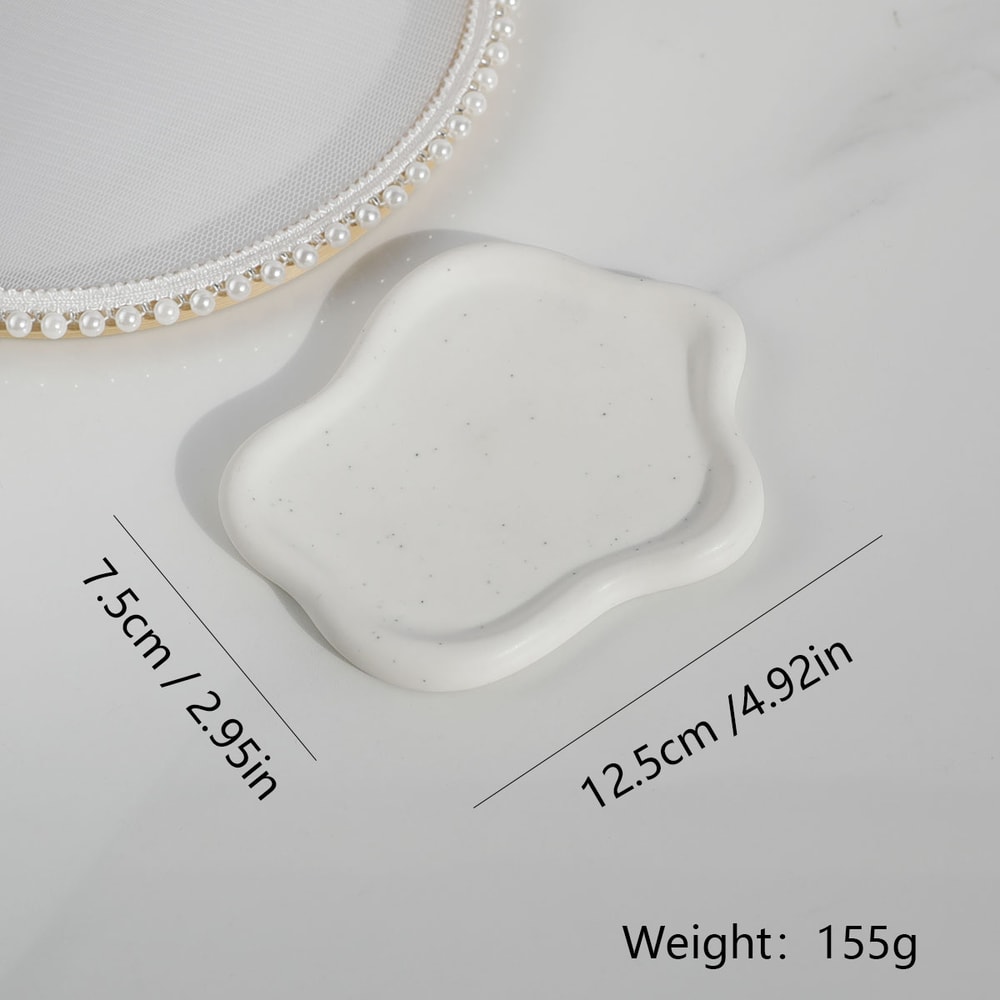 Ceramic Jewelry Dish for Women, Elegant Jewelry Tray Trinket Dish, Cloud Tray for Rings, Watches Keys, Perfect Christmas