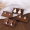 Black Walnut Earring Stud Display Cards, Solid Wood Jewelry Display Shelf for Ear Nails Earrings, Wooden Earring Storage