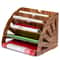 Wooden Fan Multilayer Standing Test Paper Tray Vertical Organizer File Rack Data Storage Office Sta 0