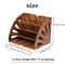 Wooden Fan Multilayer Standing Test Paper Tray Vertical Organizer File Rack Data Storage Office Sta 5