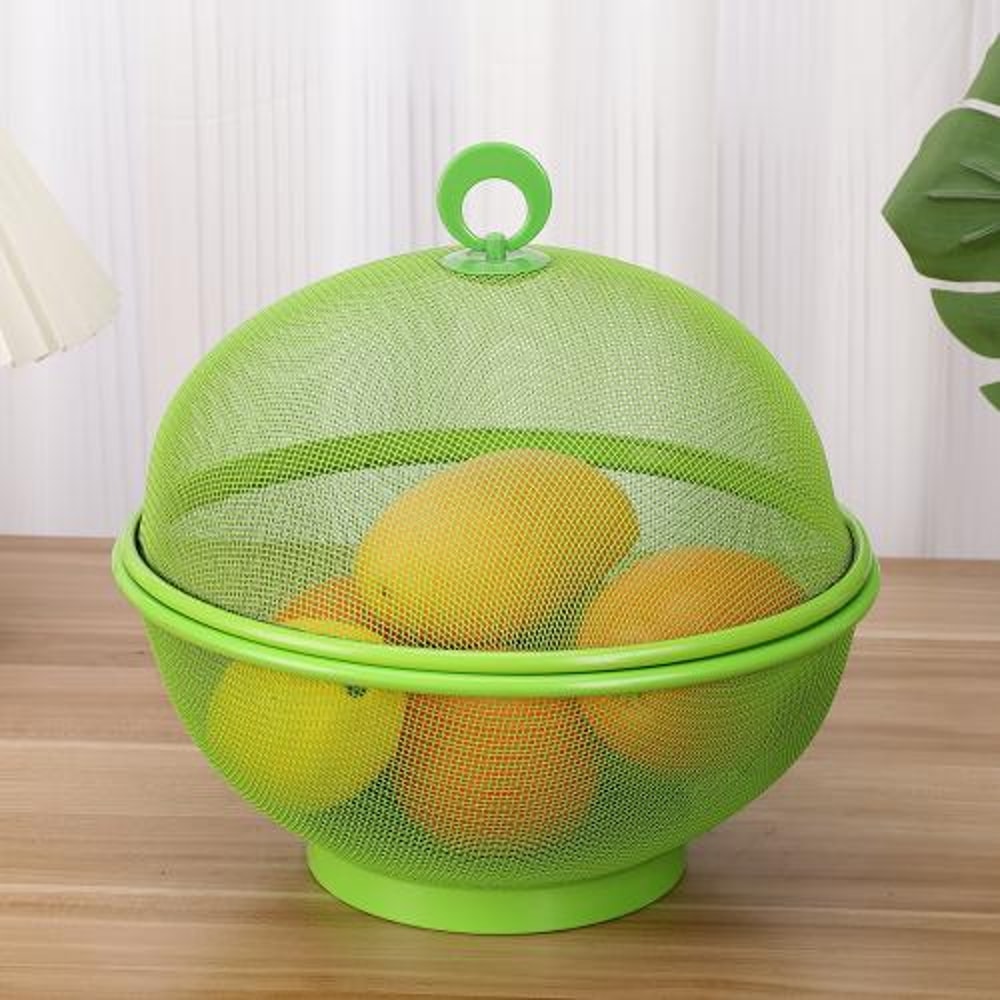 Stainless Steel Mesh Fruit Basket Large AntiMosquito Iron Basket For Kitchen Drain Vegetables Fruit 0