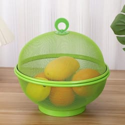 stainless steel mesh fruit basket, large anti-mosquito iron basket for kitchen drain, vegetables, fruit holder