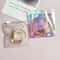 PVC Plastic Zipper Clear Jewelry Storage Bag with Logo, Mini Ziplock Laser Holographic Pouch for Ring Earrings Package