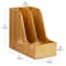 Mind Reader Vertical File Storage, Bamboo Desktop Organizer & Magazine Holder for Office, Home