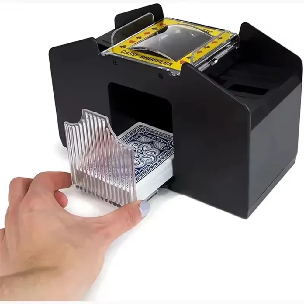 Automatic Playing Card Shuffler Machine, Battery-Operated Poker Card Sorter, Dispenser for Home, Travel, Party Games