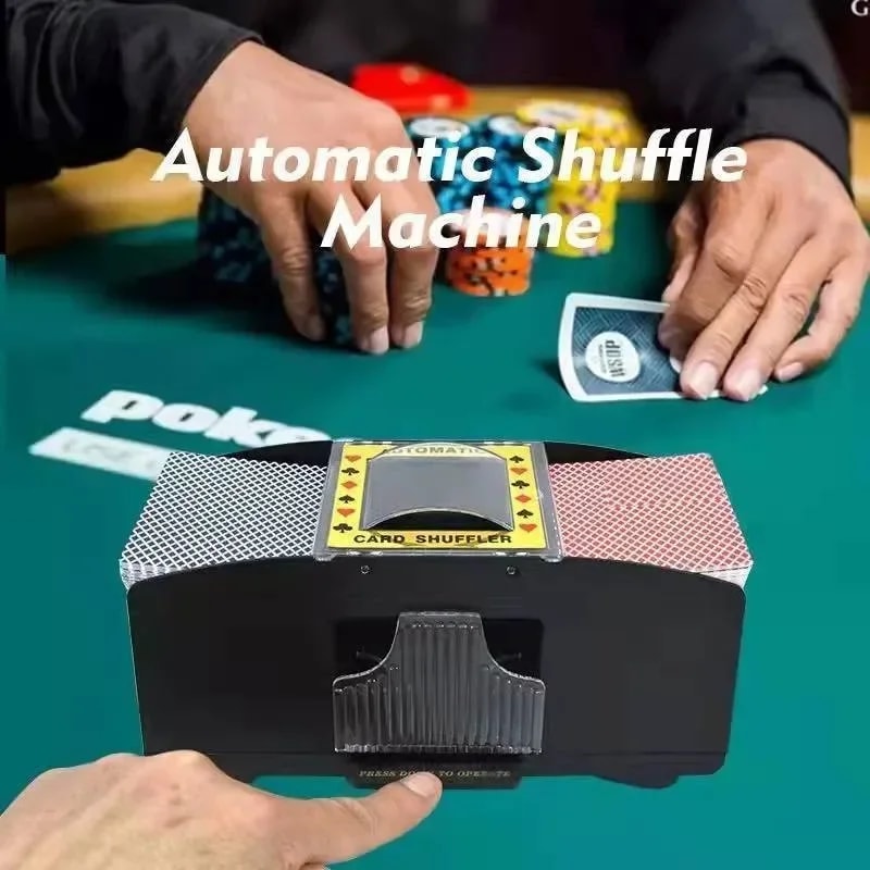 Automatic Playing Card Shuffler Machine, Battery-Operated Poker Card Sorter, Dispenser for Home, Travel, Party Games