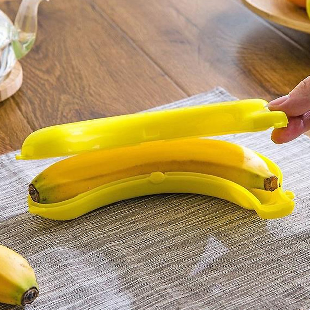 Cute Banana Storage Box for Outdoor Travel, Durable Banana Protector Case for Lunch, Hiking Fruit Container Holder